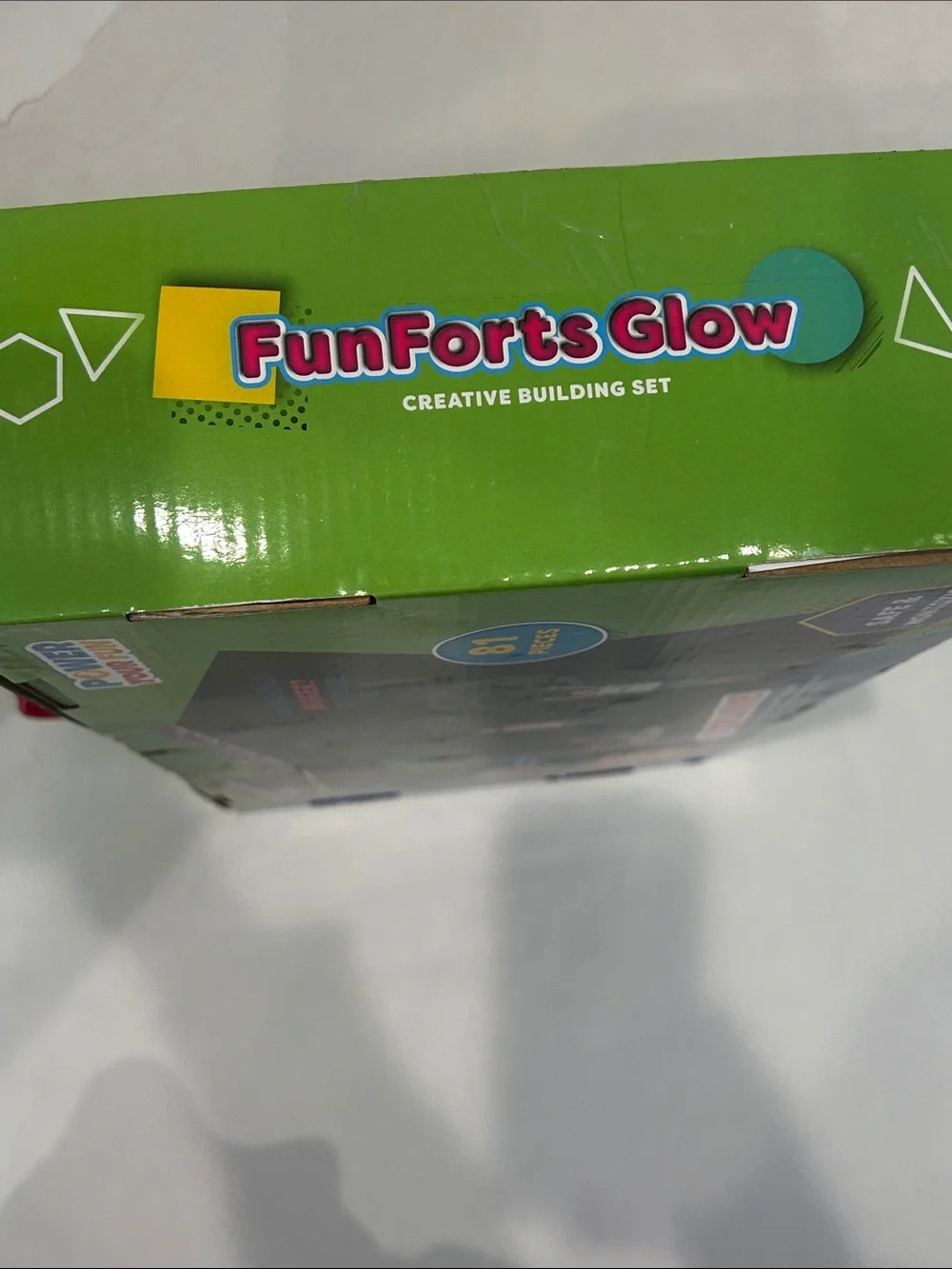 FunForts Glow Kids Building Set - Green/Black 81 piece stem toy new in box